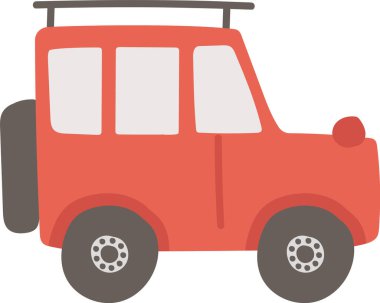 Çizgi film SUV Kamyon Vektörü İllüstrasyonu