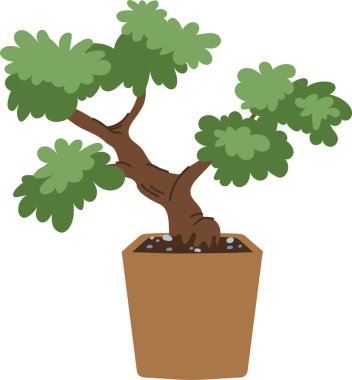 Tencere Vektörü Resimlerindeki Bonsai Ağacı