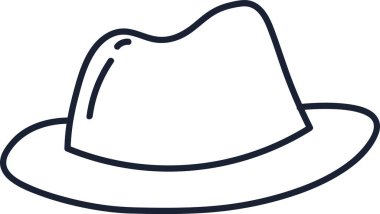 Doodle Yaz Şapkası Vektör İllüstrasyonu