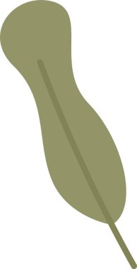 El Çizimi Yaprak Vektörü İllüstrasyonu