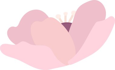 Çiçek Başlı El Çekim Vektörü İllüstrasyonu