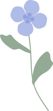 Yaban Çiçeği Kök El Çekim Vektörü İllüstrasyonu