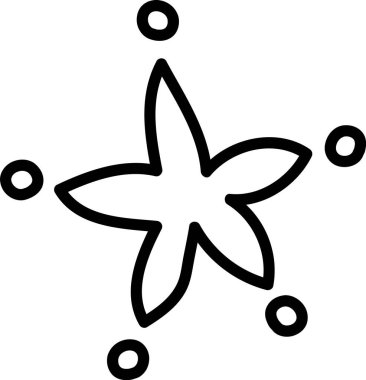 Soyut Lined Star Vektör İllüstrasyonu
