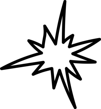 El Çizimi Soyut Yıldız Vektör İllüstrasyonu