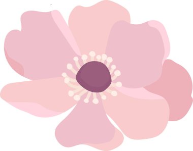 Yaban Çiçeği Başı El Çekim Vektörü İllüstrasyonu