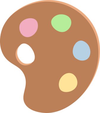 Okul Sanatçısı Palet Vektör İllüstrasyonu