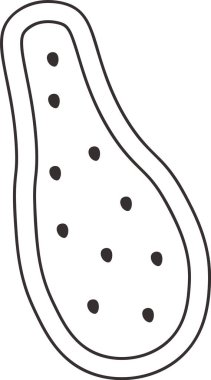 Doodle Papaya Yarı Vektör İllüstrasyonu