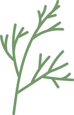 Doodle Taze Bitkiler Vektör İllüstrasyonu