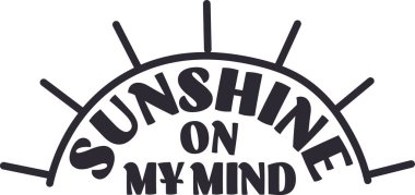 Zihnimdeki Günışığı Yaz Rozeti Doodle Vektör İllüzyonu