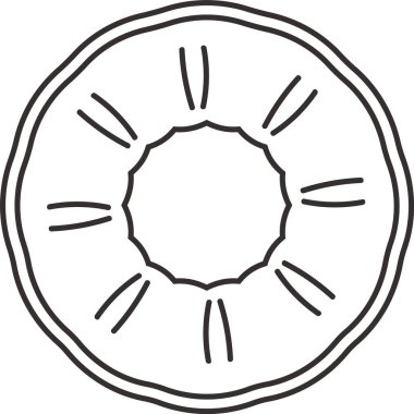 Doodle Ananas Yarı Vektör İllüstrasyonu