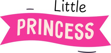 El Çizimi Küçük Prenses Harf Vektörü İllüstrasyonu