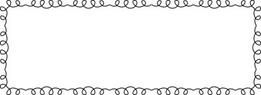 Dikdörtgen Dikiş Kenar Çerçeve Vektörü İllüstrasyonu