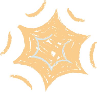 Minimalist tarzda sert fırça darbeleriyle soyut bir yıldız patlaması deseni. Görüntü, dinamik geometrik şekil oluşturan düzensiz çizgilere sahiptir. Çizgi film vektör illüstrasyonu.