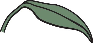 Cesur hatları ve pürüzsüz kıvrımları olan tek bir şakayık yaprağı. Yaprak minimalist bir şekilde tasvir edilir. Temiz çizgiler ve basit bir form ile. Çizgi film vektör illüstrasyonu.