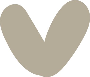 Pürüzsüz kenarları ve katı dolgusu olan minimalist bir kalp şekli. Kalp, temiz ve basit bir şekilde tasvir edilir. Üniformalı bir şekilde. Çizgi film vektör illüstrasyonu.