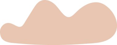 Düzgün kıvrımlı ve minimalist tarzda soyut bir organik şekil. Bu şekil yumuşak, akışkan bir silueti andırıyor. Çizgi film vektör illüstrasyonu.