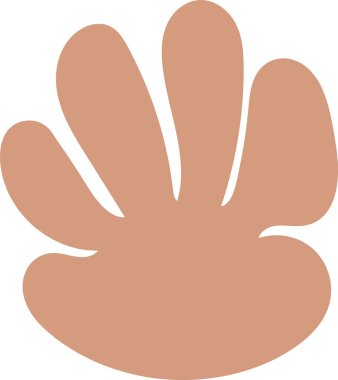 Minimalist tarzda uzatılmış taç yaprakları olan basit, soyut bir çiçek şekli. Tasarım, taç yapraklarına benzer uzantıları olan merkezi dairesel bir forma sahiptir. Çizgi film vektör illüstrasyonu.