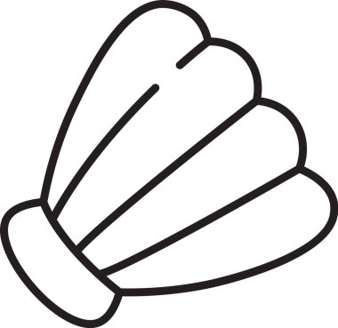 Basit bir deniz kabuğu koyu siyah bir dış hatla tasvir edilir. Bu deniz bivanası temiz bir sanat tarzında gösterilir. Çizgi film vektör illüstrasyonu