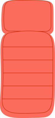 Minimalist sanat tarzında segmentli dizaynı olan şişirilebilir bir yatak. Temiz ve basit bir şekilde resmedilmiş yatay bölümleri olan bir havuz. Çizgi film vektör illüstrasyonu.