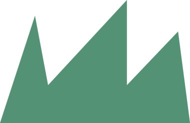 Görüntü, kağıt kesiği şeklinde geometrik şekiller tarafından oluşturulan soyut çim bıçaklarını gösteriyor. Çizgi film vektör illüstrasyonu