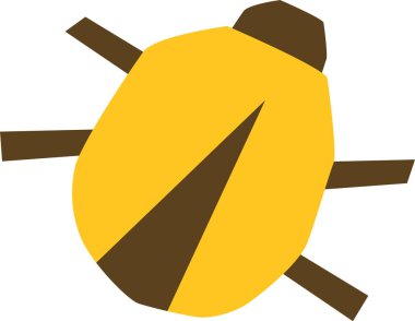 Böcek, minimalist geometrik tarzda tasvir edilir. Cesur şekiller ve düz renklerle. Böcek, biçimlendirilmiş bir resim oluşturmak için basitleştirilmiş biçimler ve çizgiler kullanılarak gösterilir. Çizgi film vektör illüstrasyonu