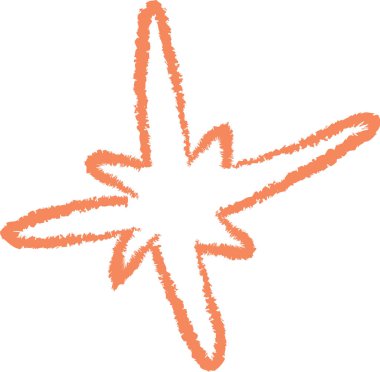 Kaba kenarlı çizgili bir yıldız patlaması. Yarım yamalak yıldız şekli enerji ve hareket yayar. Çizgi film vektör illüstrasyonu.