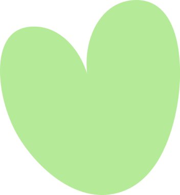 Düz kenarlı, geniş, soyut bir kalp şekli. Kalp şekli basit ve cüretkar, nazik kıvrımlarını vurguluyor. Çizgi film vektör illüstrasyonu.