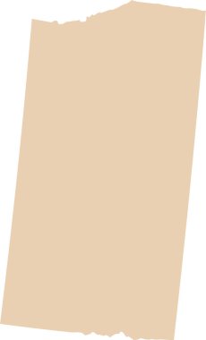 Düz kenarlı, yırtık bir kağıt dikdörtgen. Sivri kenar, kağıt üzerinde dokulu bir görünüm yaratıyor. Çizgi film vektör illüstrasyonu.