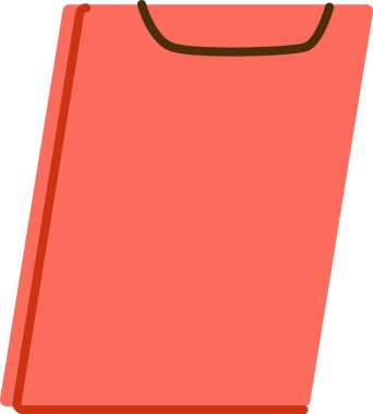 Basit bir sapı olan temiz, çizgi film tarzı bir kağıt tutucu dosyası. Resim, parlak görünümlü bir belge düzenleyicisini gösteriyor. Çizgi film vektör illüstrasyonu.