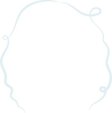 Zarif bir şekilde akışkan çizgileri ve döngüleri olan hassas bir çerçeve. Eğimli çizgiler kıvrımlı elementlerle yumuşak bir sınır oluşturur. Çizgi film vektör illüstrasyonu.