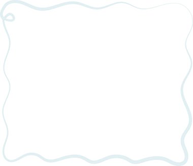 Dalgalı bir çizgi, temiz ve basit bir şekilde dekoratif bir sınır oluşturur. Çerçevelerin dalgalı kenarları neşeli ve dinamik bir etki yaratıyor. Çizgi film vektör illüstrasyonu.