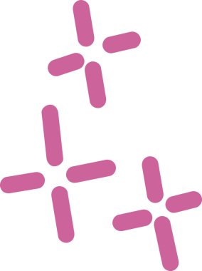 Soyut yıldız şekilleri yuvarlak çizgilerle geometrik şekillerde şekillenir. Tasarım, dinamik bir kompozisyon oluşturan kesişen elementleri içeriyor. Çizgi film vektör illüstrasyonu.