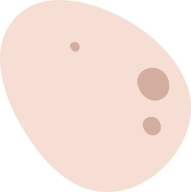 İnce gölgeli ve pürüzsüz hatları olan el yapımı bir tavuk yumurtası. Nazik hatları ve yumuşak dokuları olan bir yumurtanın sanatsal tasviri. Çizgi film vektör illüstrasyonu.