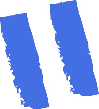 Pürüzlü kenarları düz bir tarzda iki kalın fırça darbesi. Çizim, dinamik bir düzende kabataslak dokunuşları tasvir ediyor. Çizgi film vektör illüstrasyonu.