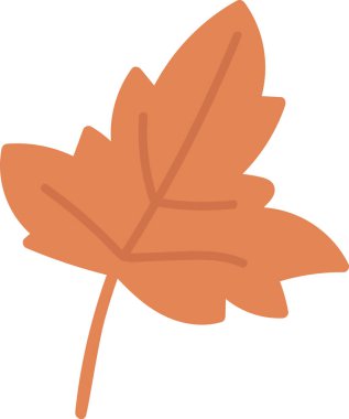 Cesur hatları ve basit şekilleri olan tek bir yaprak. Yaprak, düzgün kıvrımlar ve en az detayla bir çizgi film tarzında tasvir edilir. Çizgi film vektör illüstrasyonu.