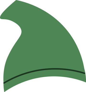 Çizgi film tarzında kavisli kuyruklu balkabağı şeklinde bir şapka. Bu başlık, kabak şeklindeki bir kabağı andıran eşsiz bir tasarıma sahip. Çizgi film vektör illüstrasyonu.