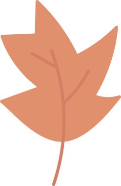 Keskin açıları ve basit bir taslağı olan stilize bir yaprak. Tasarım, temiz çizgiler ve modern bir estetik içeriyor. Çizgi film vektör illüstrasyonu.