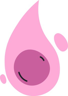 Çizgi film tarzında gülümseyen yüzü olan gözyaşı şeklinde bir karakter. Damlada dostane bir ifade ve basit tasarım unsurları yer alıyor. Çizgi film vektör illüstrasyonu.