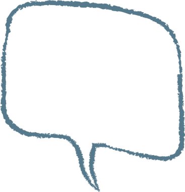 Kaba, elle çizilmiş, yarım yamalak çizilmiş bir konuşma balonu. Dengesiz kenarlar ona dinamik ve gayri resmi bir görünüm veriyor. Çizgi film vektör illüstrasyonu.