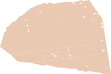 Çentikli, düzensiz, desenli yüzeyi olan yırtık kağıda benzeyen bir şekil. Düz olmayan kenarlar ve dağınık delikler sıkıntılı bir görünüm yaratıyor. Çizgi film vektör illüstrasyonu.