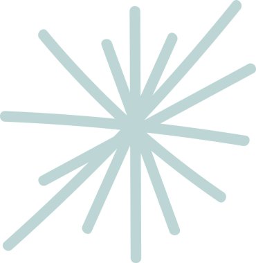 Benzersiz çizgileri olan el yapımı soyut bir kar tanesi. Çizim, kesişen elementlerle biçimlendirilmiş geometrik bir tasarıma sahiptir. Çizgi film vektör illüstrasyonu.