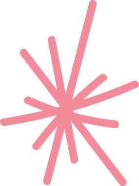 Benzersiz çizgileri olan el yapımı soyut bir kar tanesi. Çizim, kesişen elementlerle biçimlendirilmiş geometrik bir tasarıma sahiptir. Çizgi film vektör illüstrasyonu.