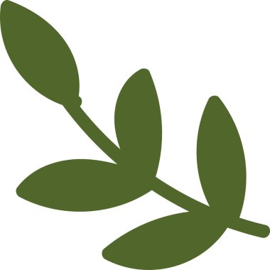 Temiz siluet tarzında beş yapraklı basit bir yaprak dalı. Dal, minimalist bir biçimde pürüzsüz ve yuvarlak yapraklara sahiptir. Çizgi film vektör illüstrasyonu.