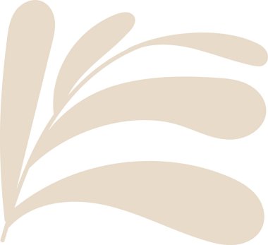 Organik yaprağın soyut deseni pürüzsüz bir vektör tarzında şekillenir. Eğri elementler akış çizgileri olan doğal bir motif oluştururlar. Çizgi film vektör illüstrasyonu.