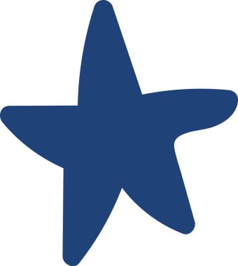 Modern sanat tarzında pürüzsüz, yuvarlak kenarlı soyut bir yıldız şekli. Yıldız, asimetrik noktaları olan eşsiz, akıcı bir şekle sahiptir. Çizgi film vektör illüstrasyonu.