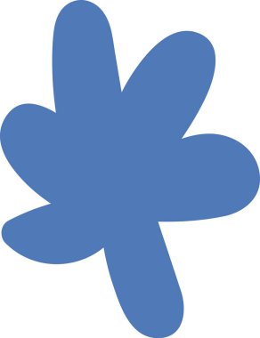 Düz kıvrımlı, soyut, cesur bir yaprak şekli. Basit bir form modern ve sanatsal bir izlenim yaratır. Çizgi film vektör illüstrasyonu.