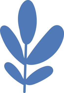 Düzgün, yuvarlak şekilli, sade bir yaprak. Yaprak, uzamış oval bir şekilde temiz ve modern bir şekilde tasvir edilir. Çizgi film vektör illüstrasyonu.