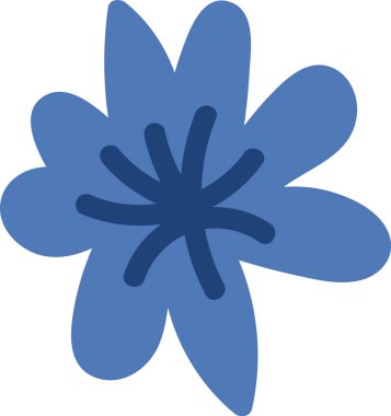 Katmanlı taçyaprakları kalın tasarımı olan stilize bir çiçek. Soyut çiçek, üst üste binen elementlerin dinamik bir form oluşturmasını sağlıyor. Çizgi film vektör illüstrasyonu.