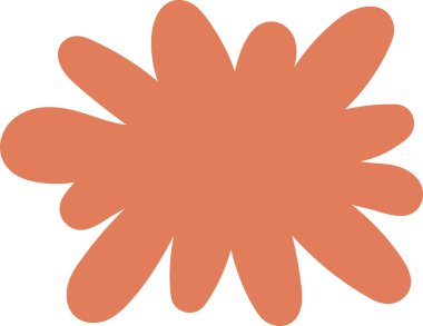 Yuvarlak kenarları pürüzsüz vektör tarzında soyut organik bir şekil. Şekil, yumuşak kıvrımlı ve temiz bir bitişe benziyor. Çizgi film vektör illüstrasyonu.