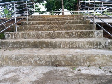 Shabby and dirty concrete stairs